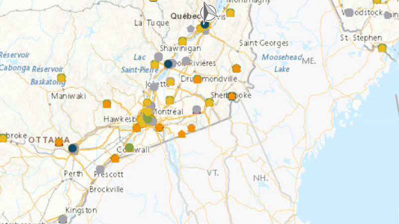 Air Pollutants at Monitoring Stations Map
