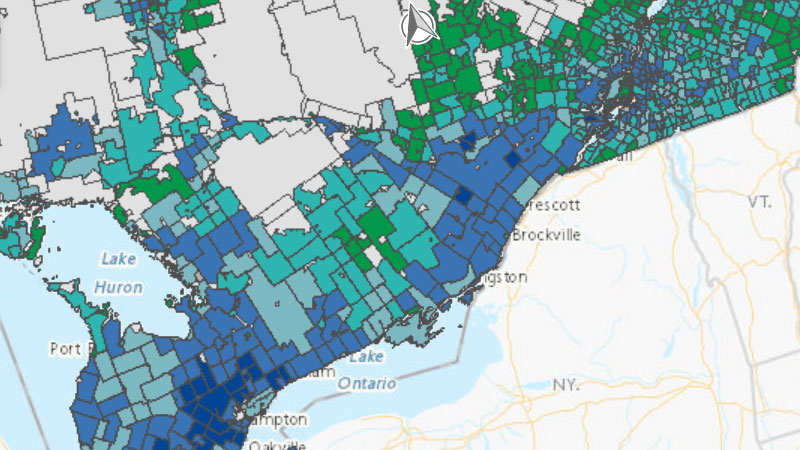 Median After-Tax Income of Households Map